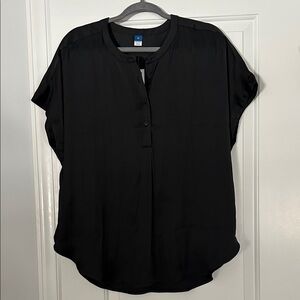 NWT Black Women's Satin Like Blouse